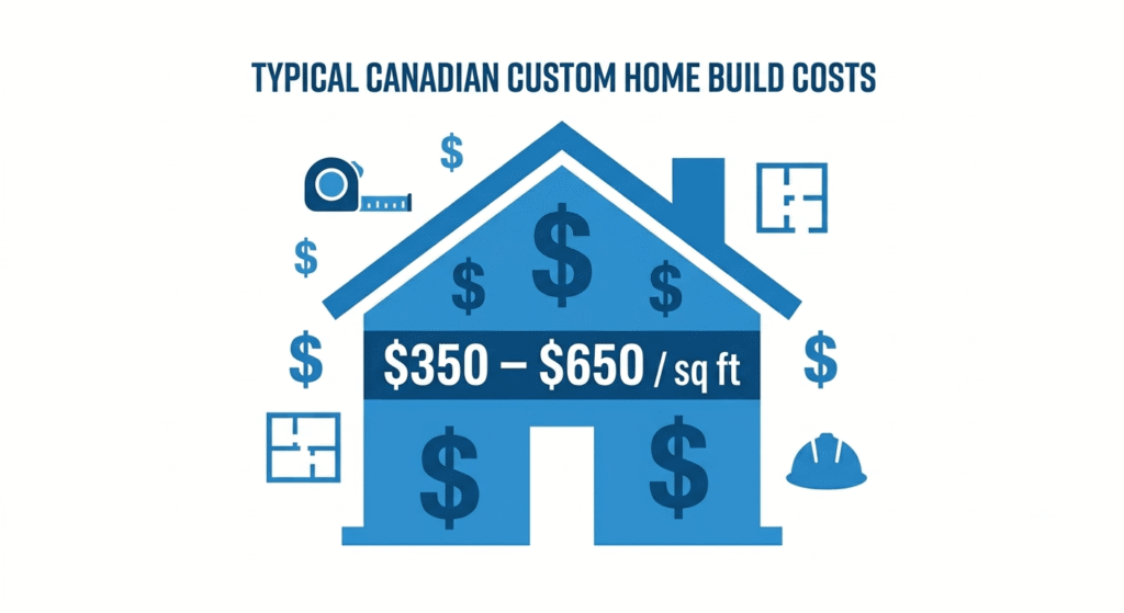 Infographic showing average home addition cost per square foot in Ontario 2026
