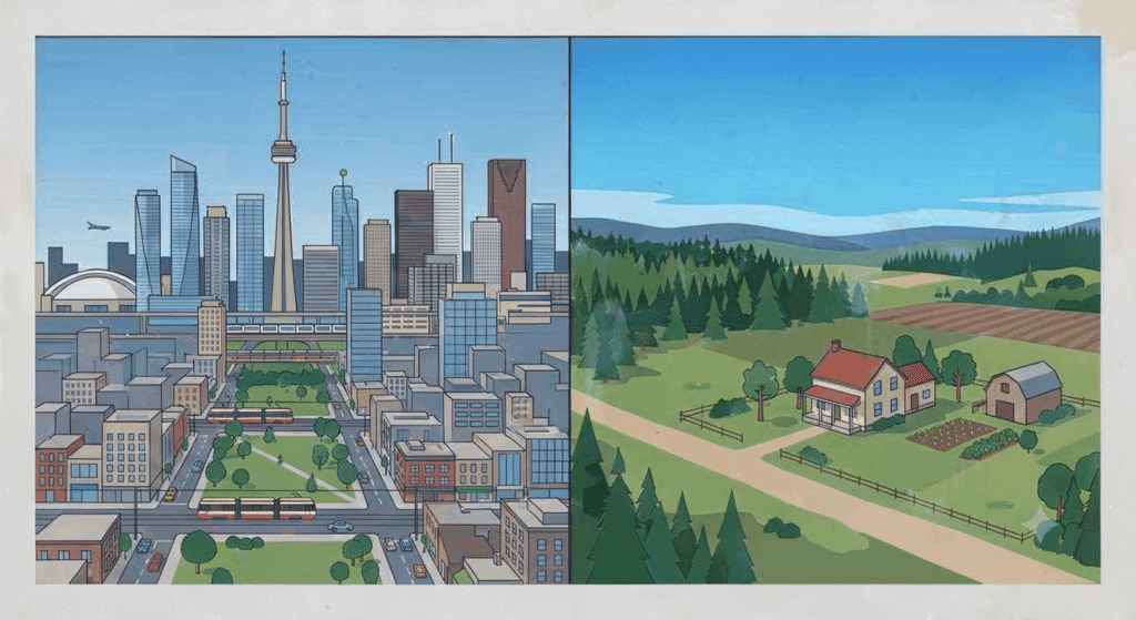 Cost comparison between GTA custom home build and rural Ontario build
