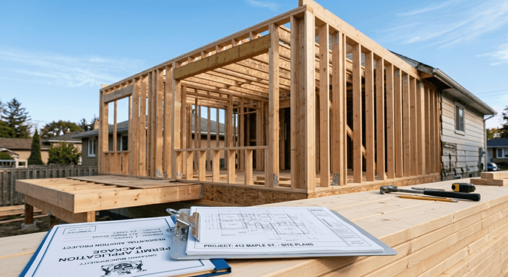 Ontario construction permit inspection structural framing stage residential addition