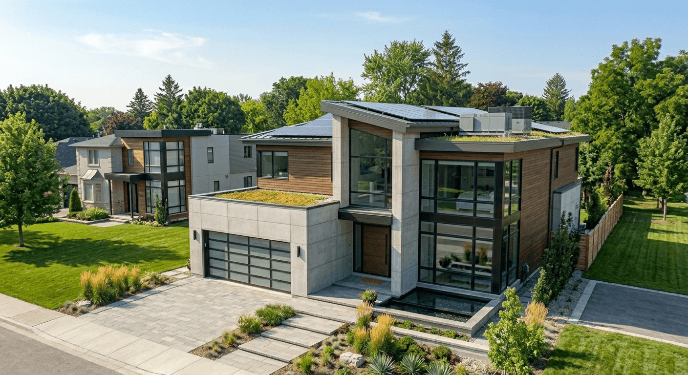 Energy-efficient custom-built home representing long-term value in GTA neighbourhoods