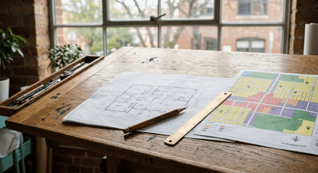 Custom floor plans and zoning map for a Brampton home design project"
