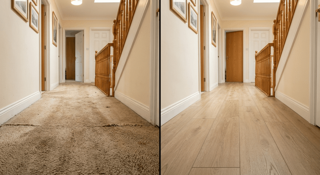 new flooring as one of the best small home improvements for resale