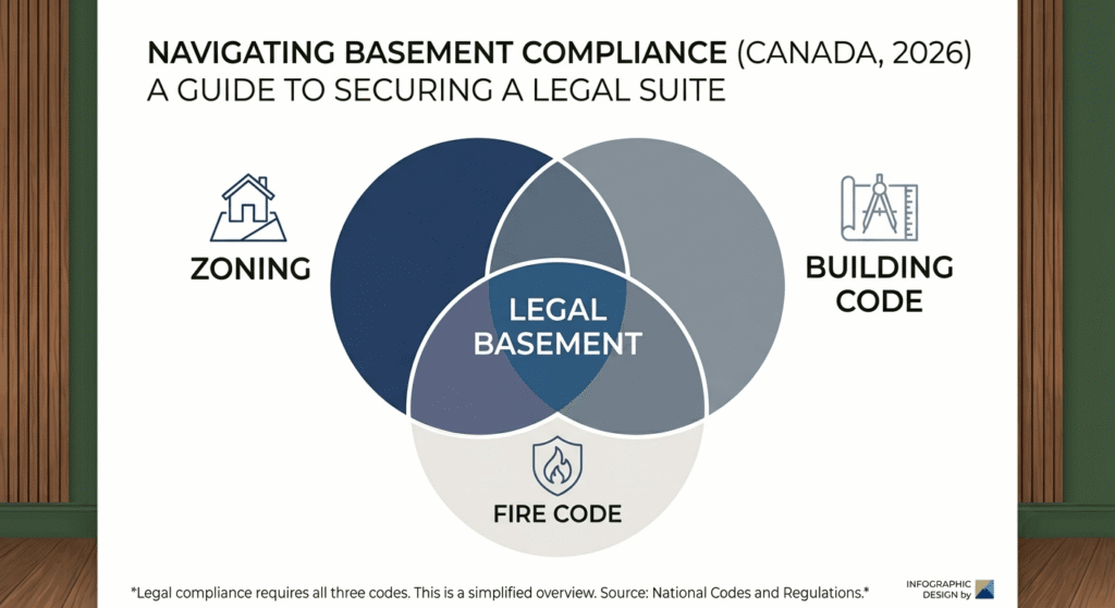 three requirements for a legal basement apartment in Ontario