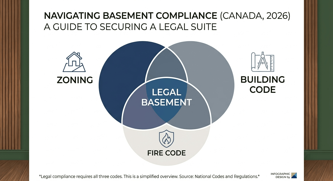 three requirements for a legal basement apartment in Ontario
