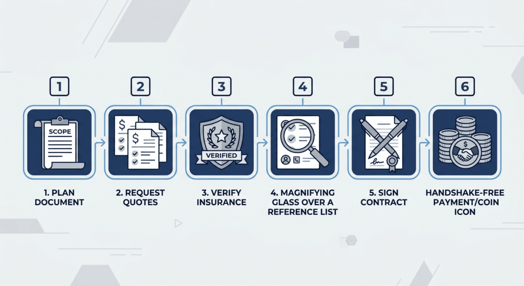 Six-step checklist for hiring a general contractor in Mississauga