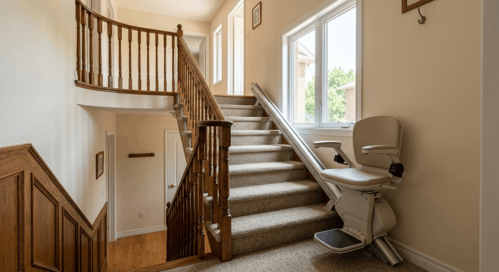 Stair lift installation cost and accessibility upgrade in Ontario home