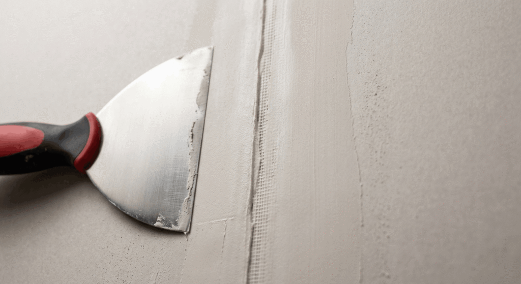Taping and mudding a basement drywall seam smooth