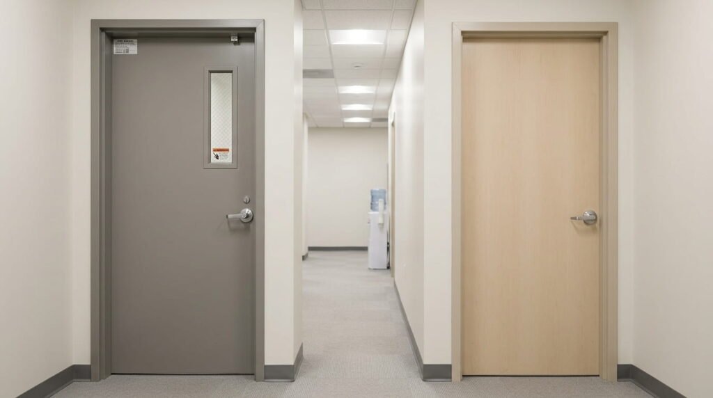 Interior door installation cost comparison in an Ontario commercial fit-out