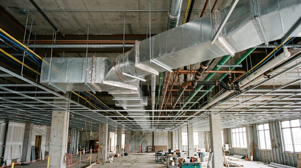 Plumbing costs and mechanical rough-in on an Ontario commercial build