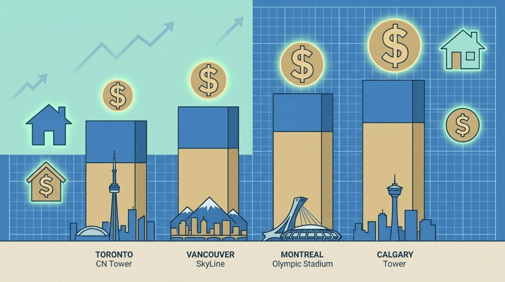 Home building budget ranges per square foot across Canadian cities
