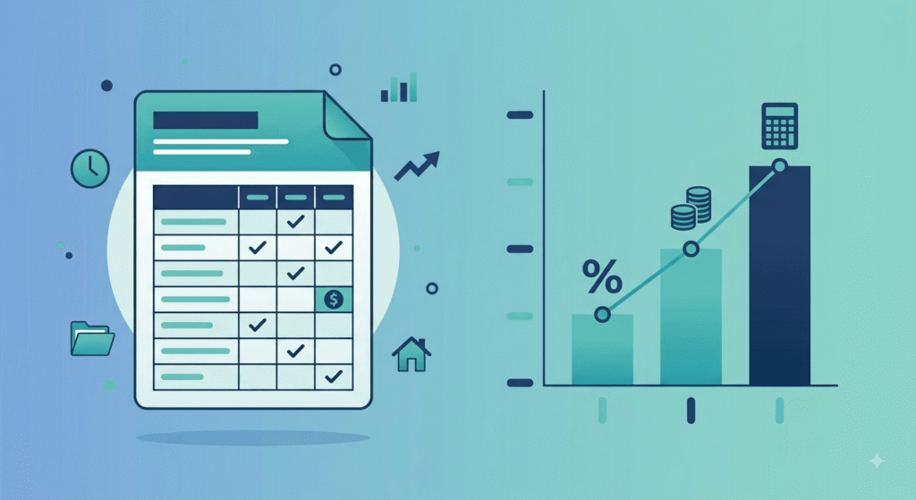 Multifamily property ROI chart showing NOI, cap rate and cash-on-cash return