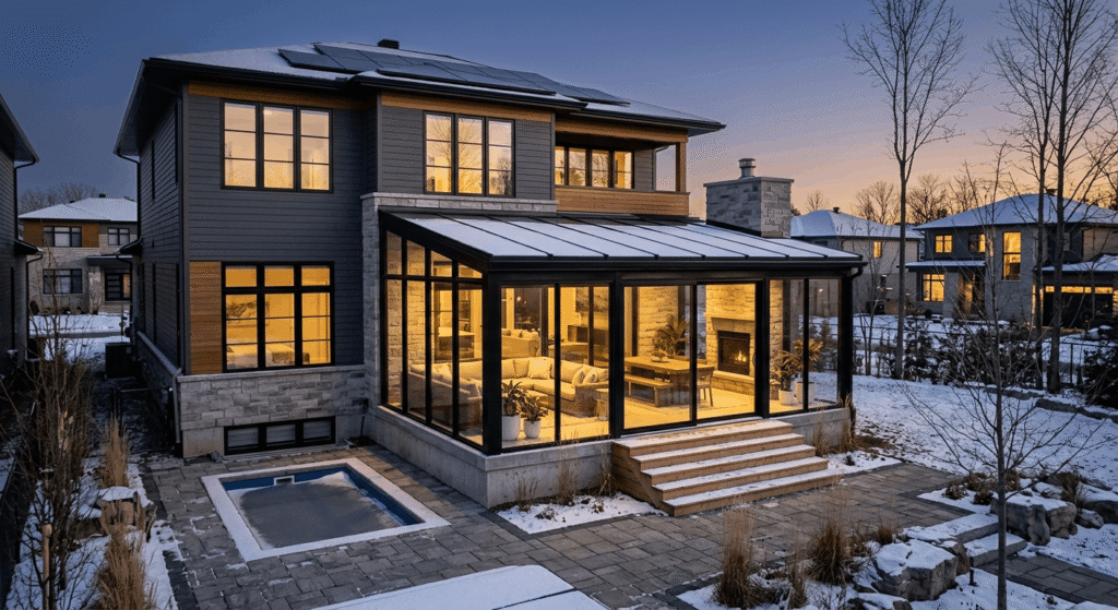 Sunroom addition pros and cons for a Canadian home in winter