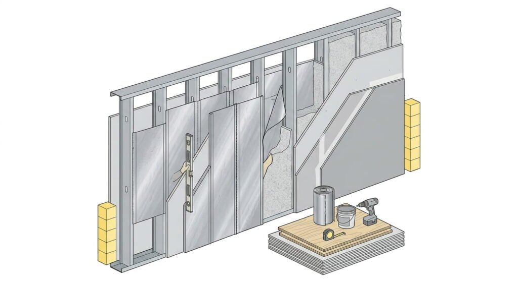Radiation shielding installed during dental office construction in Canada