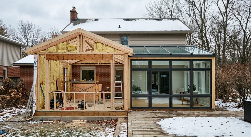Sunroom conversion from three-season to four-season space
