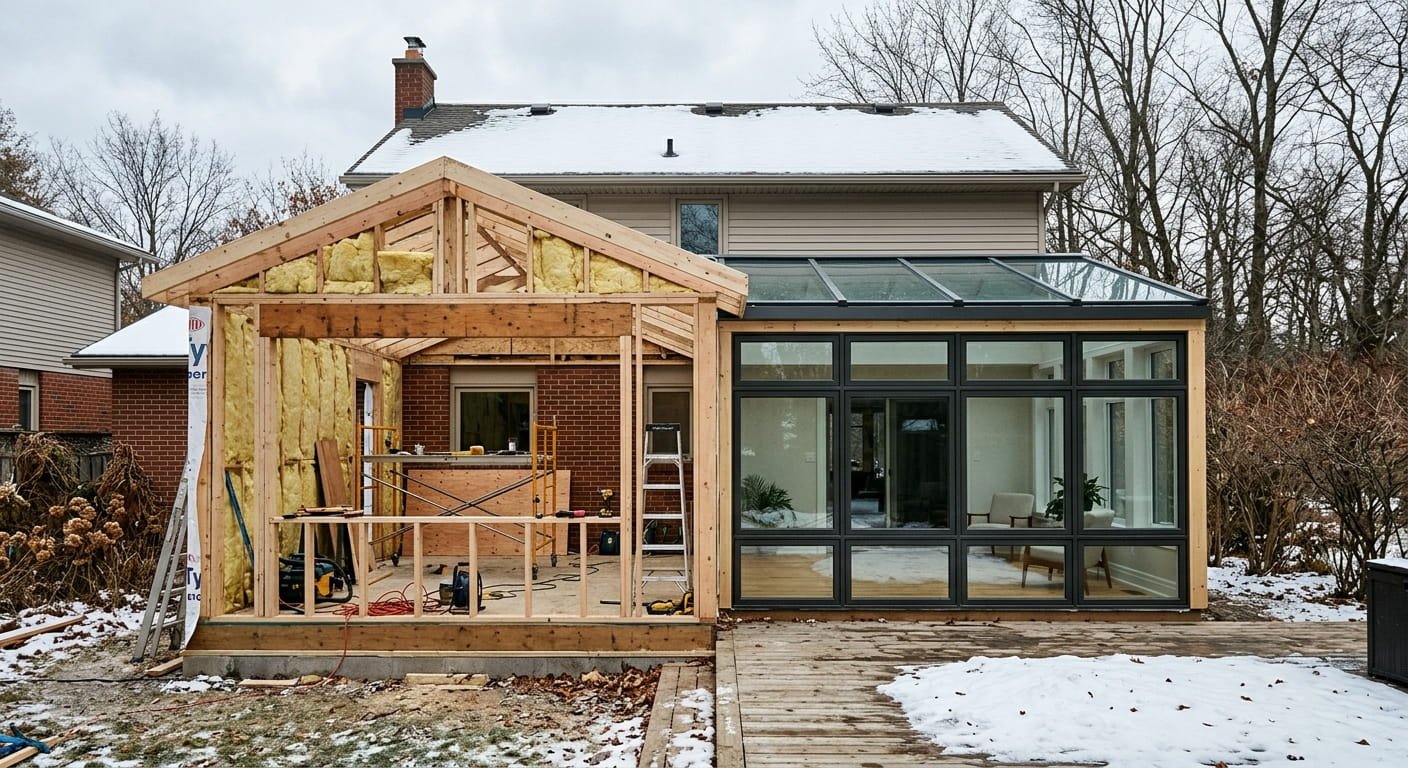 Sunroom conversion from three-season to four-season space