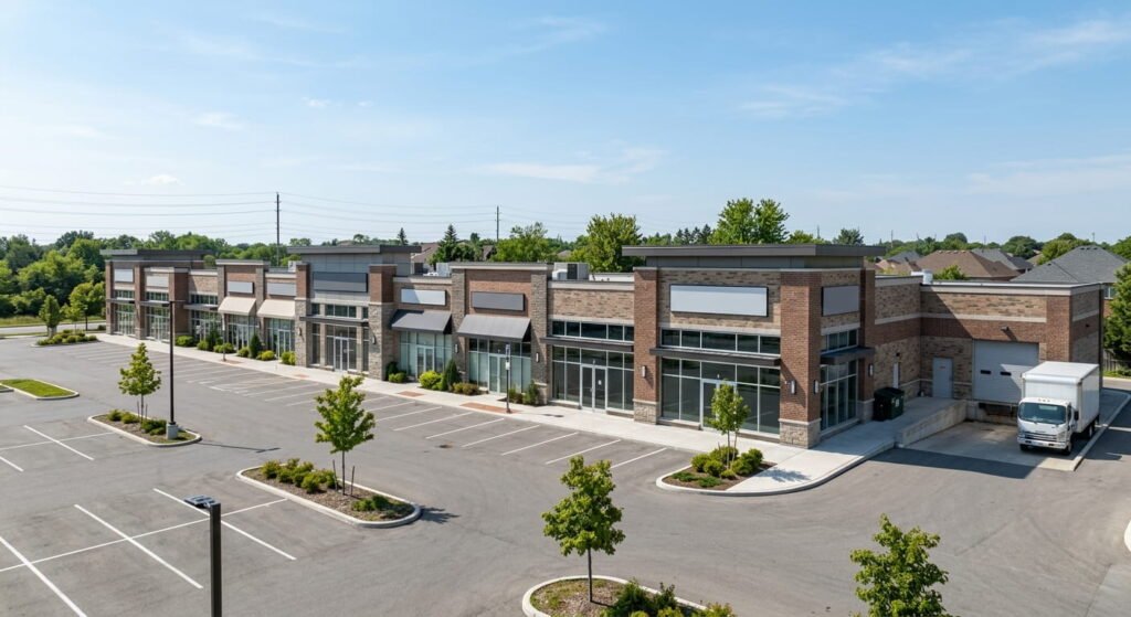 Commercial plaza construction timeline and development in Milton Ontario