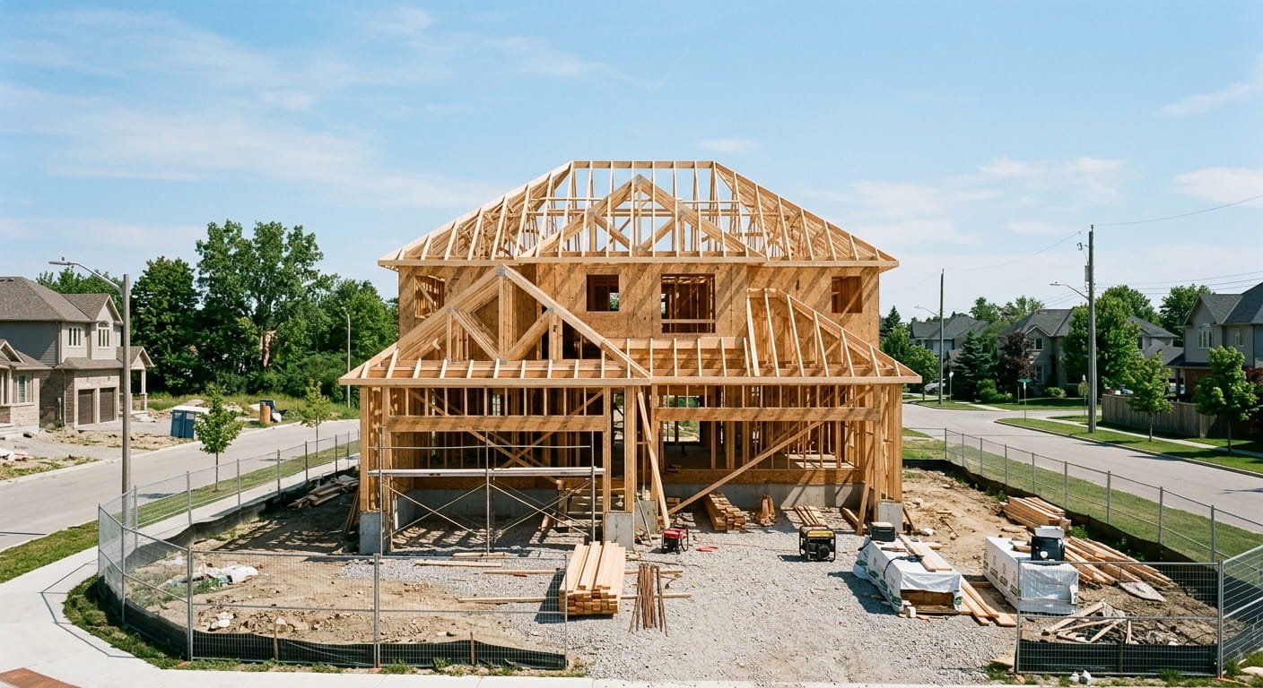 Cost to build a 1800 sq ft house under construction in Canada