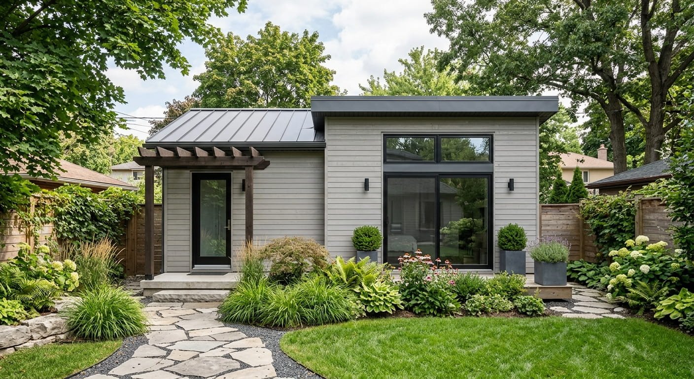 Mississauga garden suite builder completed backyard unit