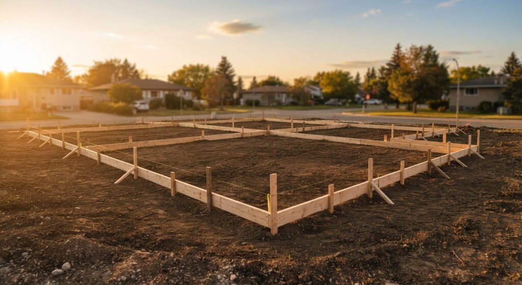 Cleared Ontario lot ready for a replacement home after demolition