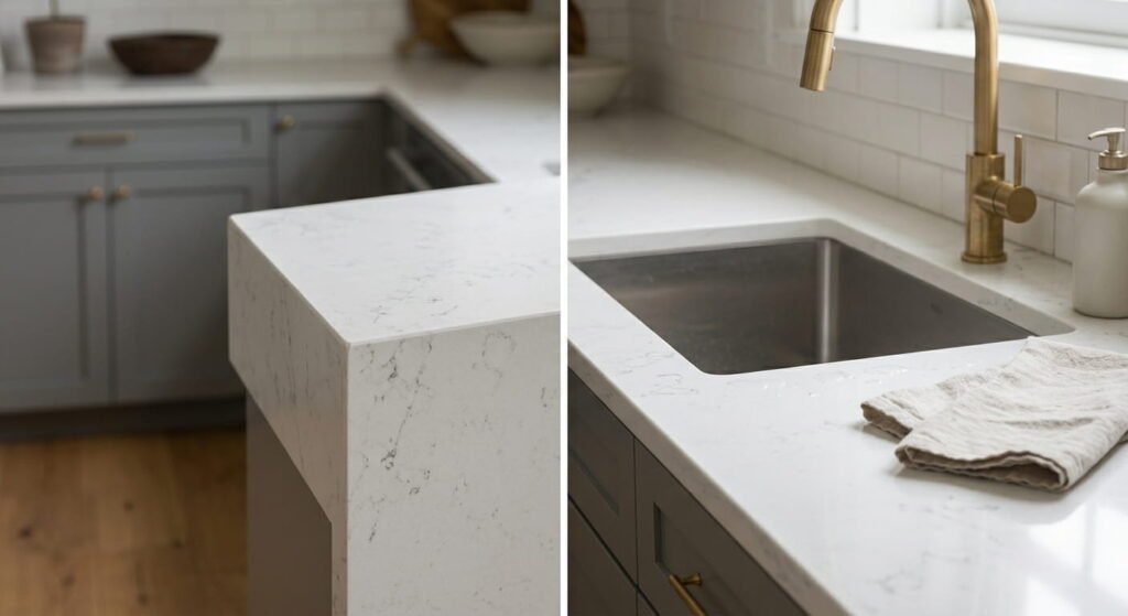 Stone top counter kitchen renovation Hamilton