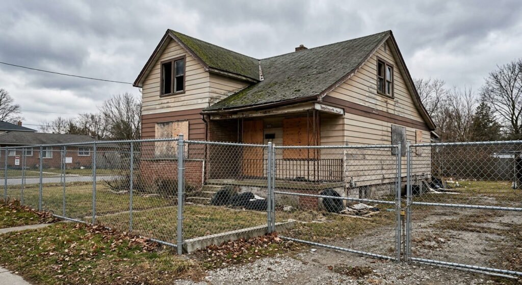 Pre-demolition inspection of an Ontario house before teardown
