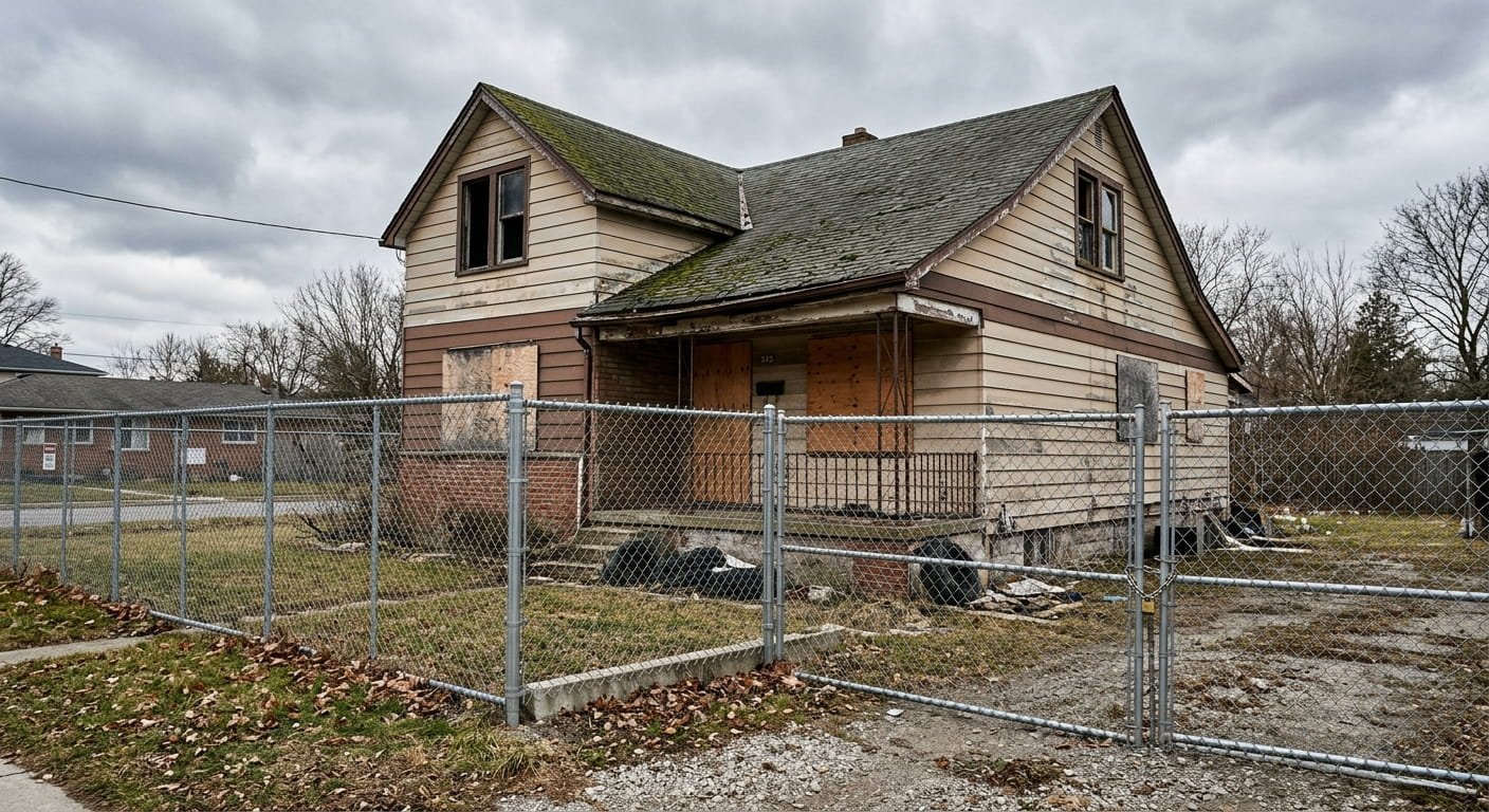 Pre-demolition inspection of an Ontario house before teardown