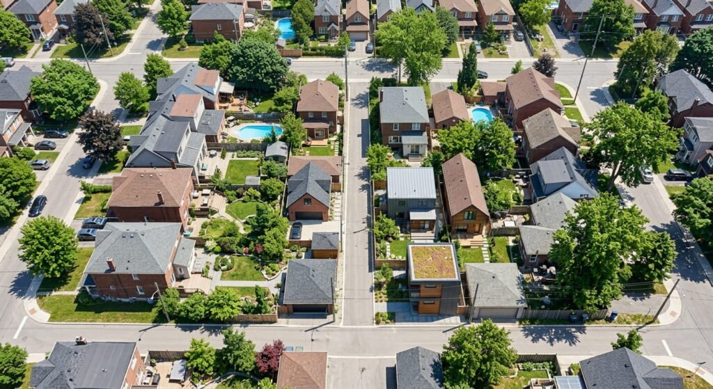 Laneway suites in Toronto built along a rear public lane