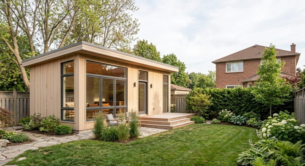 Garden suite builder Mississauga completed backyard unit