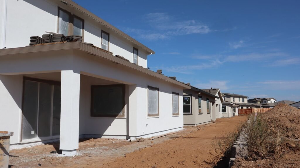 New residential homes under construction